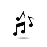 Music note icon. Vector illustration